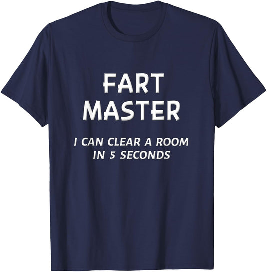 Funny Fart Joke Shirt Men Farting Boys Dad Husband Farter T-Shirt - T-Shirt | Navy