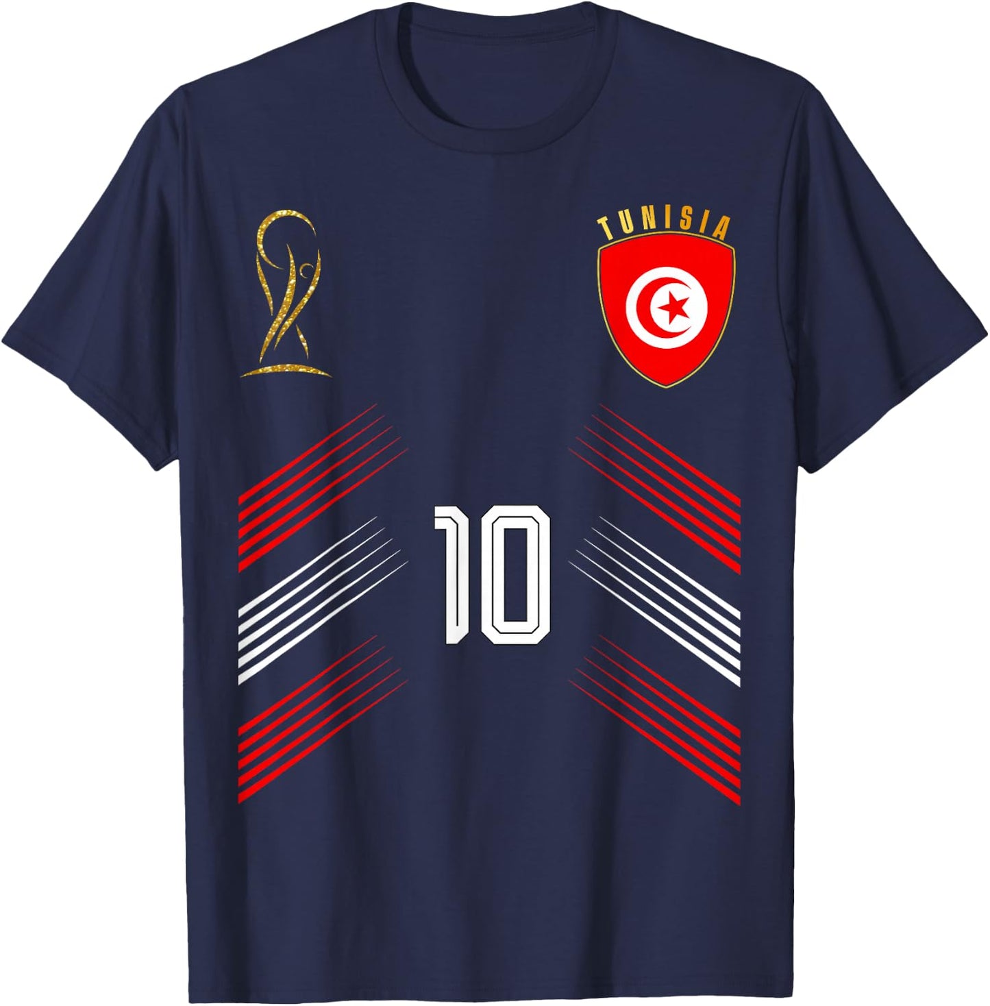 Tunisia Flag Tunisian Pride Lovers Retro T-Shirt - T-Shirt | Navy