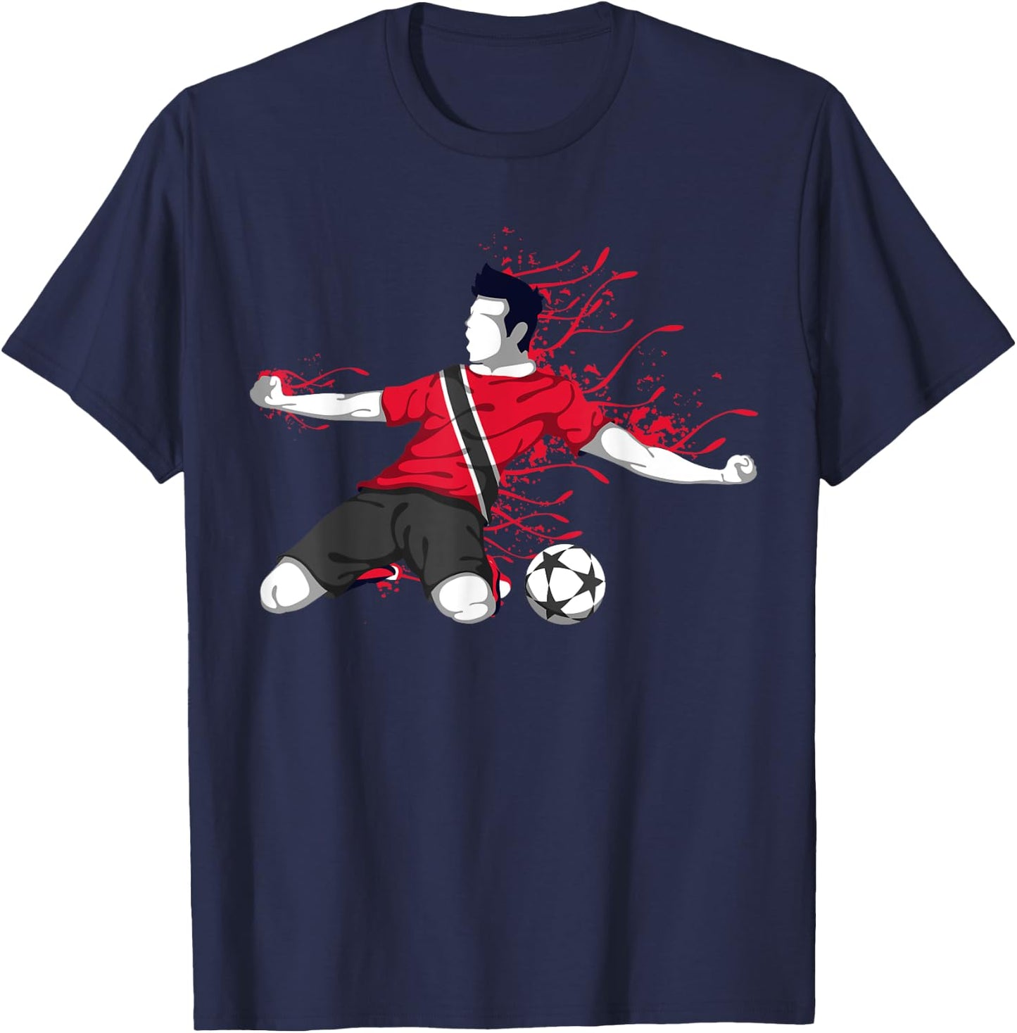 Trinidad and Tobago Soccer Trinidadian Flag Football Lovers T-Shirt - T-Shirt | Navy