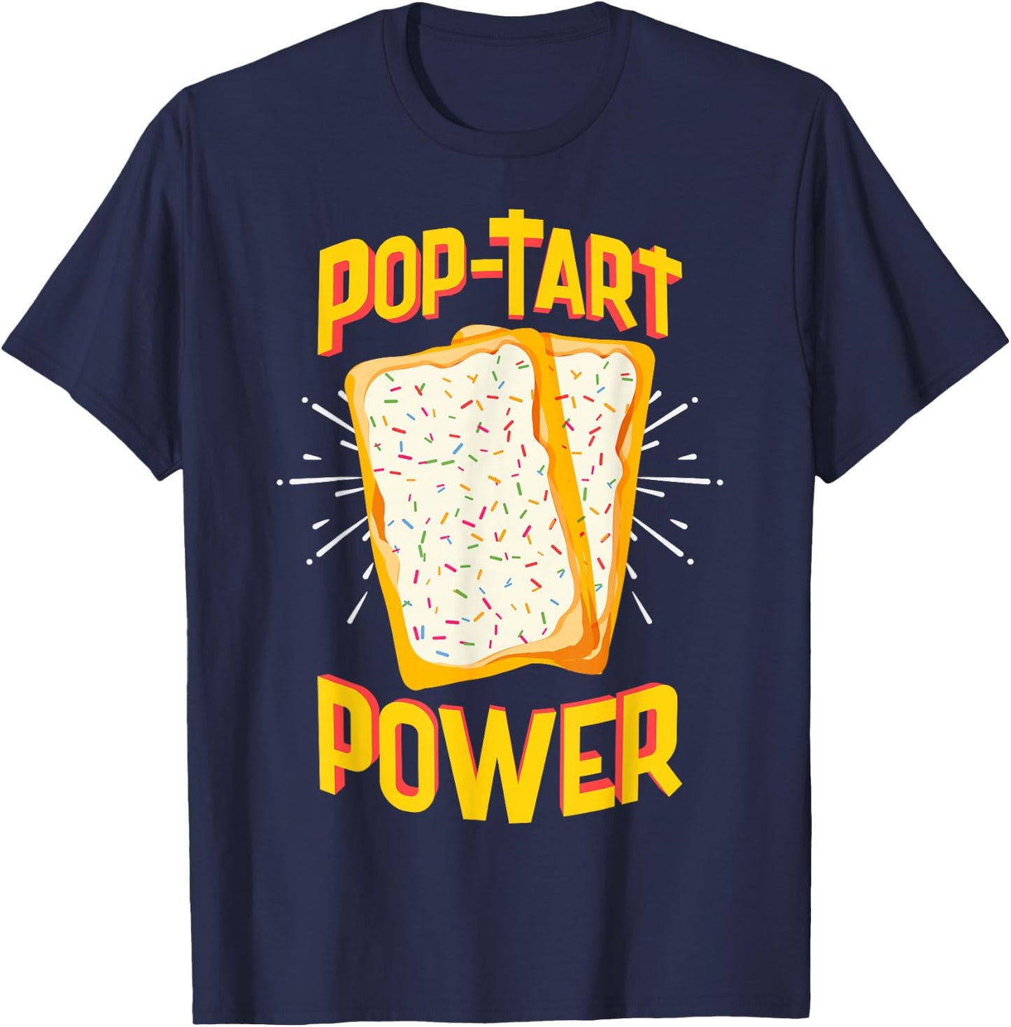Funny Pop Tart Power, Bodybuilding Pre-Workout T-Shirt - T-Shirt | Navy