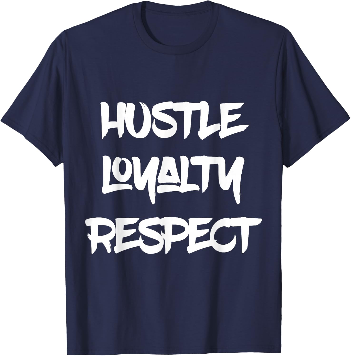 Hustle Loyalty Respect | Art Money Shirt T-Shirt - T-Shirt | Navy