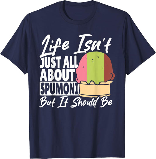 Spumoni Cookie Cherry Pistachio Italian Ice Cream Spumoni T-Shirt - T-Shirt | Navy