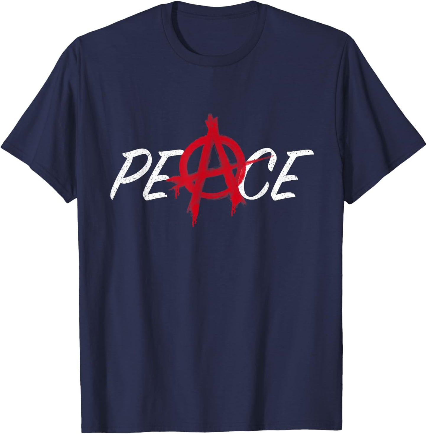 Peace Anarchy Symbol for World Peace T-Shirt - T-Shirt | Navy
