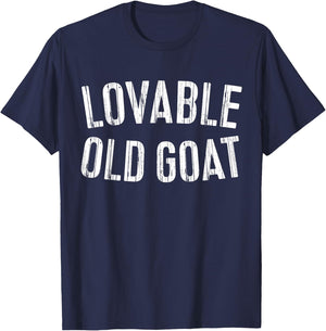 Lovable Old Goat Shirt Funny Men T-Shirt - T-Shirt | Navy