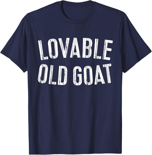 Lovable Old Goat Shirt Funny Men T-Shirt - T-Shirt | Navy