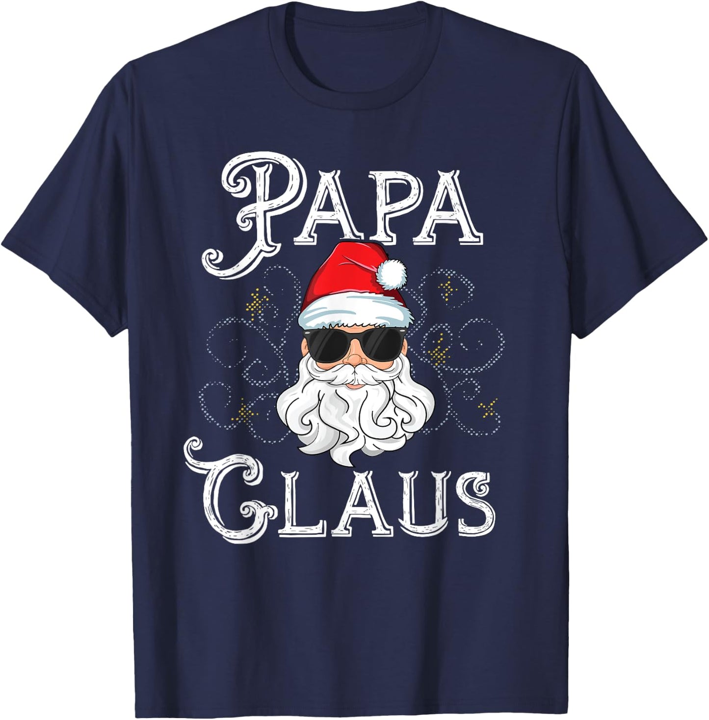 Papa Claus Matching Family Christmas Outfit Xmas Photo T-Shirt - T-Shirt | Navy