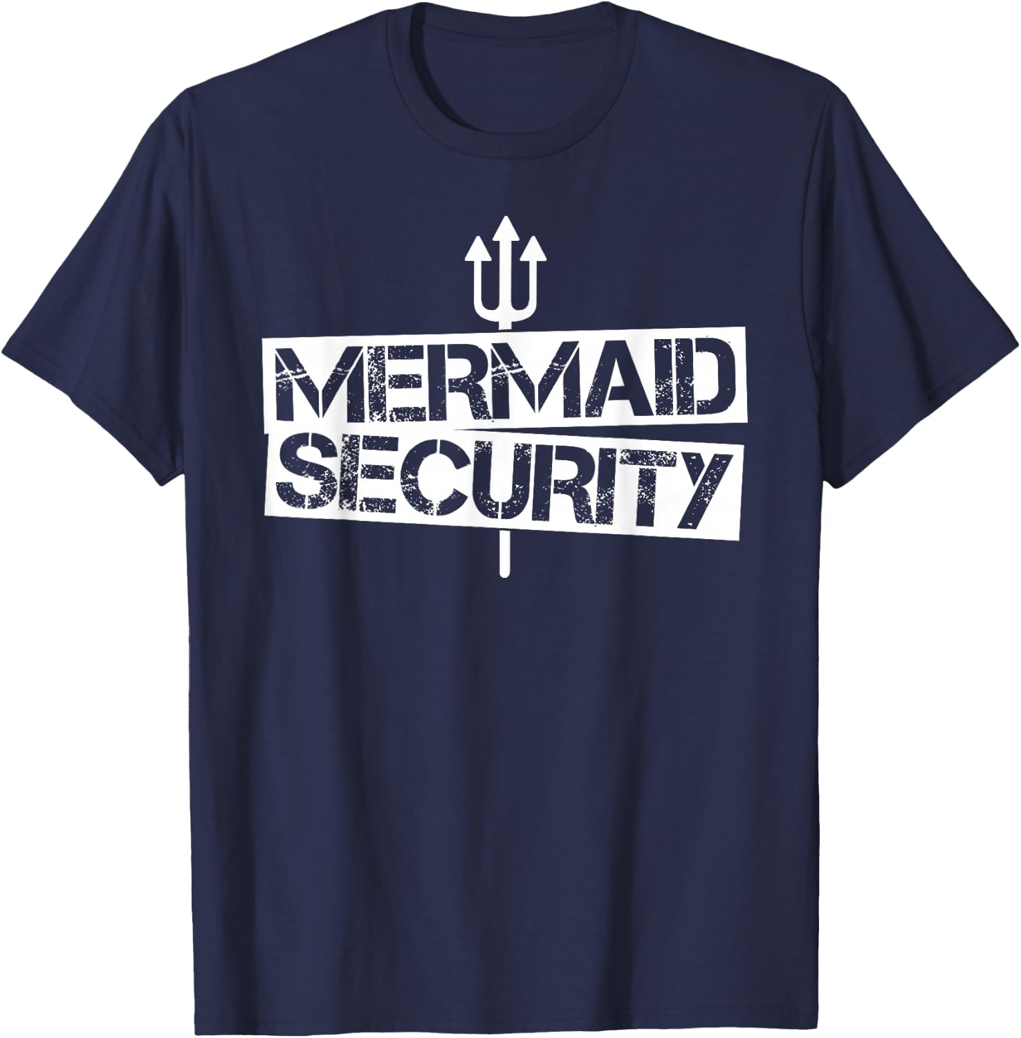 Mermaid Security Shirt Men Boys Swim Team Gift Swimmer T-Shirt - T-Shirt | Navy