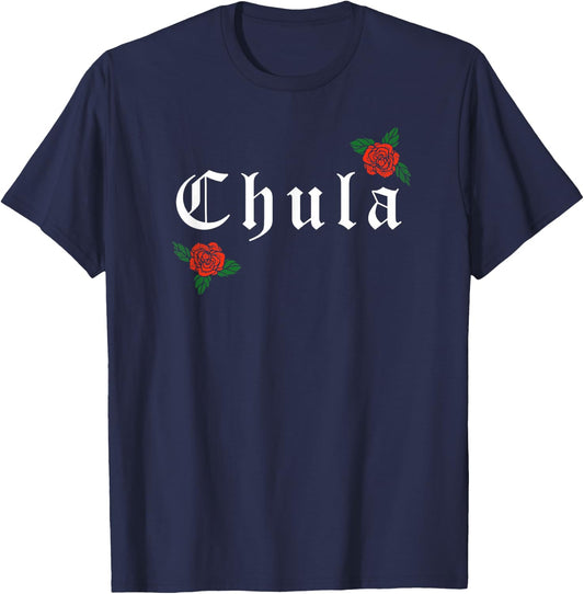 Chula Latina Roses T-Shirt - T-Shirt | Navy
