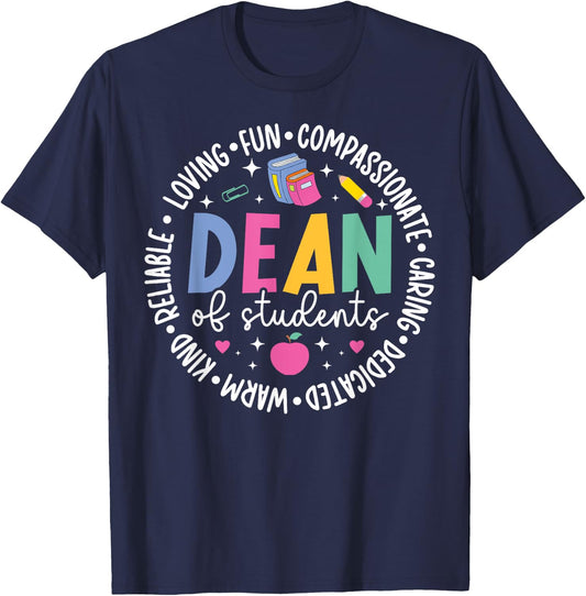 Dean Of Students Appreciation Circle Dean Of Students T-Shirt - T-Shirt | Navy