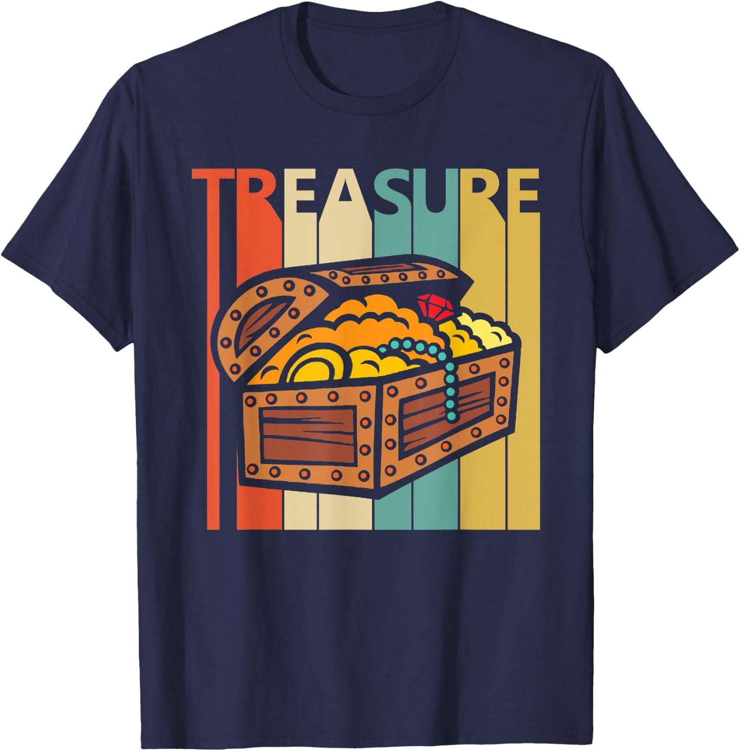 Vintage Treasure Chest T-Shirt - T-Shirt | Navy