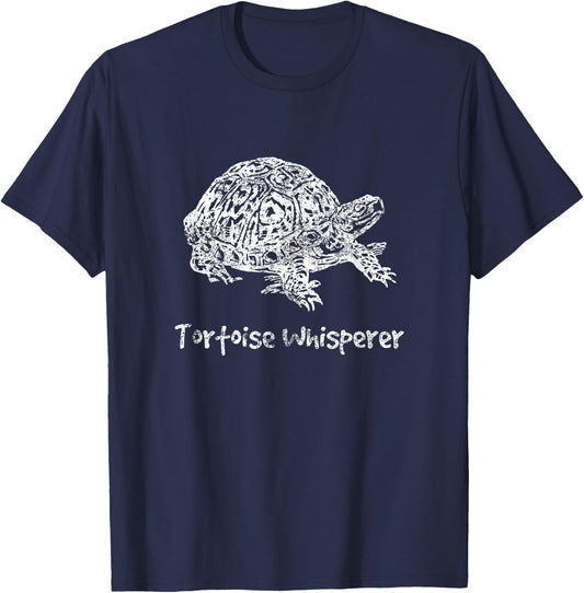 Tortoise whisperer turtle lover conservation rescue T-Shirt - T-Shirt | Navy