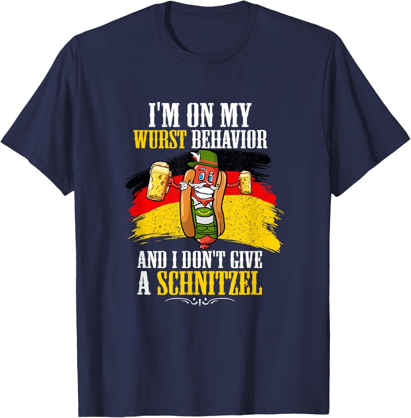 Funny Sausage Gift German Sausage Lovers T-Shirt - T-Shirt | Navy