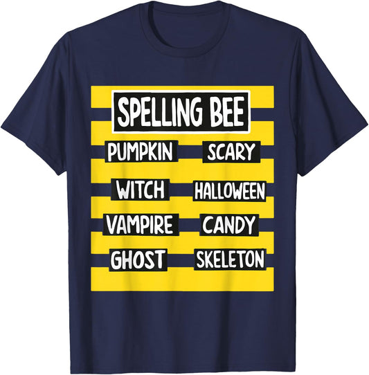 Funny Pun Halloween Costume for Teachers spelling bee T-Shirt - T-Shirt | Navy