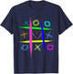Ultimate Tic tac toe board game colorful & heart hugs kisses T-Shirt - T-Shirt | Navy