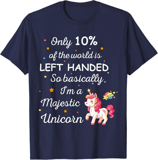 Left Handed for Proud Lefty People Funny Unicorn T-Shirt - T-Shirt | Navy