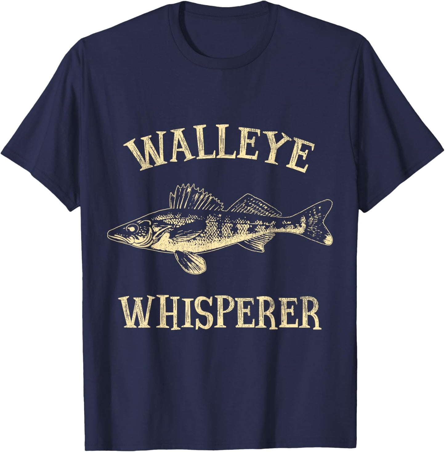 Walleye Whisperer Fish T-Shirt - T-Shirt | Navy