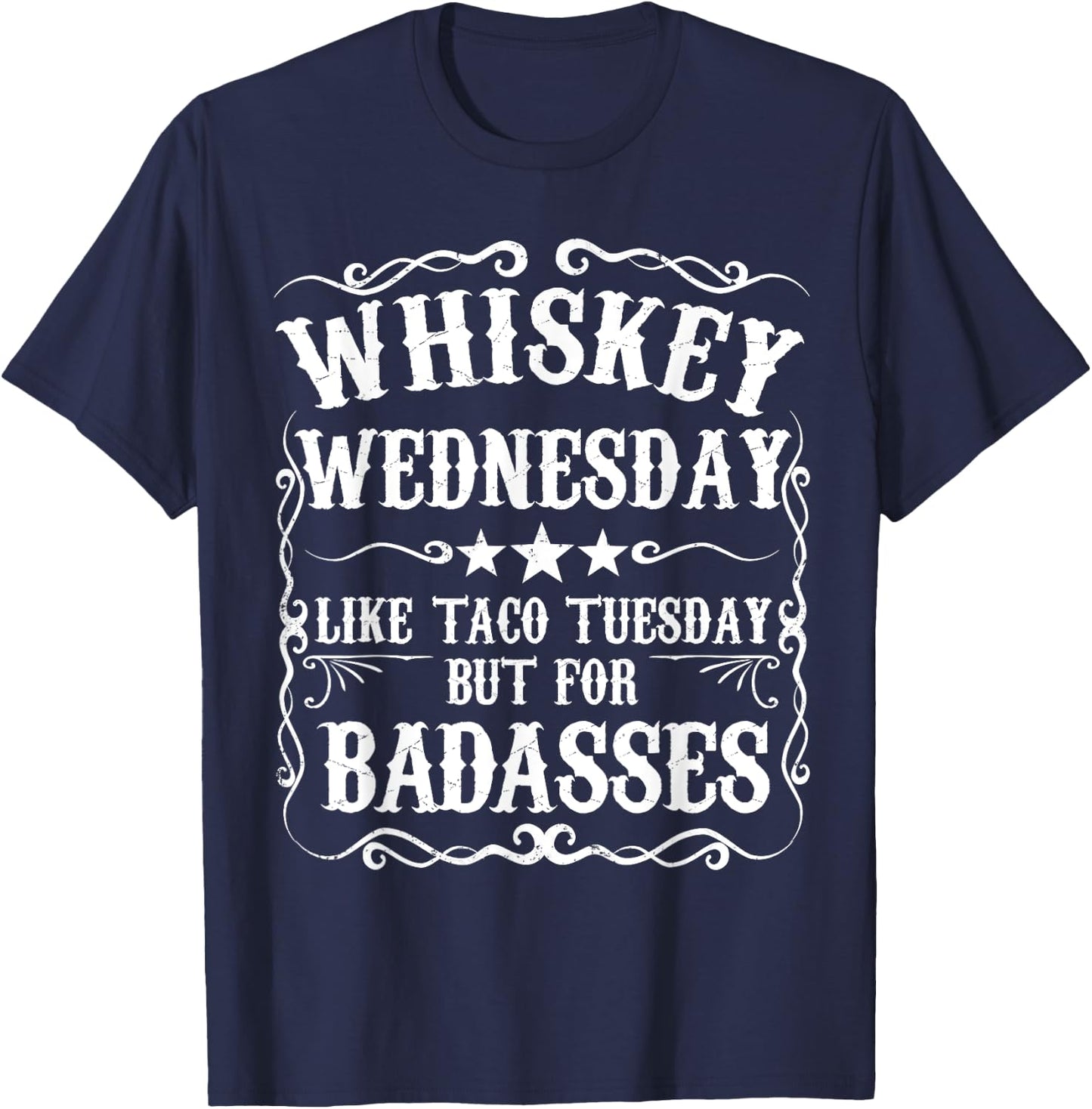 Whiskey Wednesday Shirt Funny Fathers Day Sayings Gift T-Shirt - T-Shirt | Navy