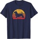 Retro Bassett Hound Sun - Vintage Dog Breed Design Women Kids T-Shirt - T-Shirt | Navy
