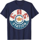 Vintage Gas Station (distressed shirts women & men) T-Shirt - T-Shirt | Navy
