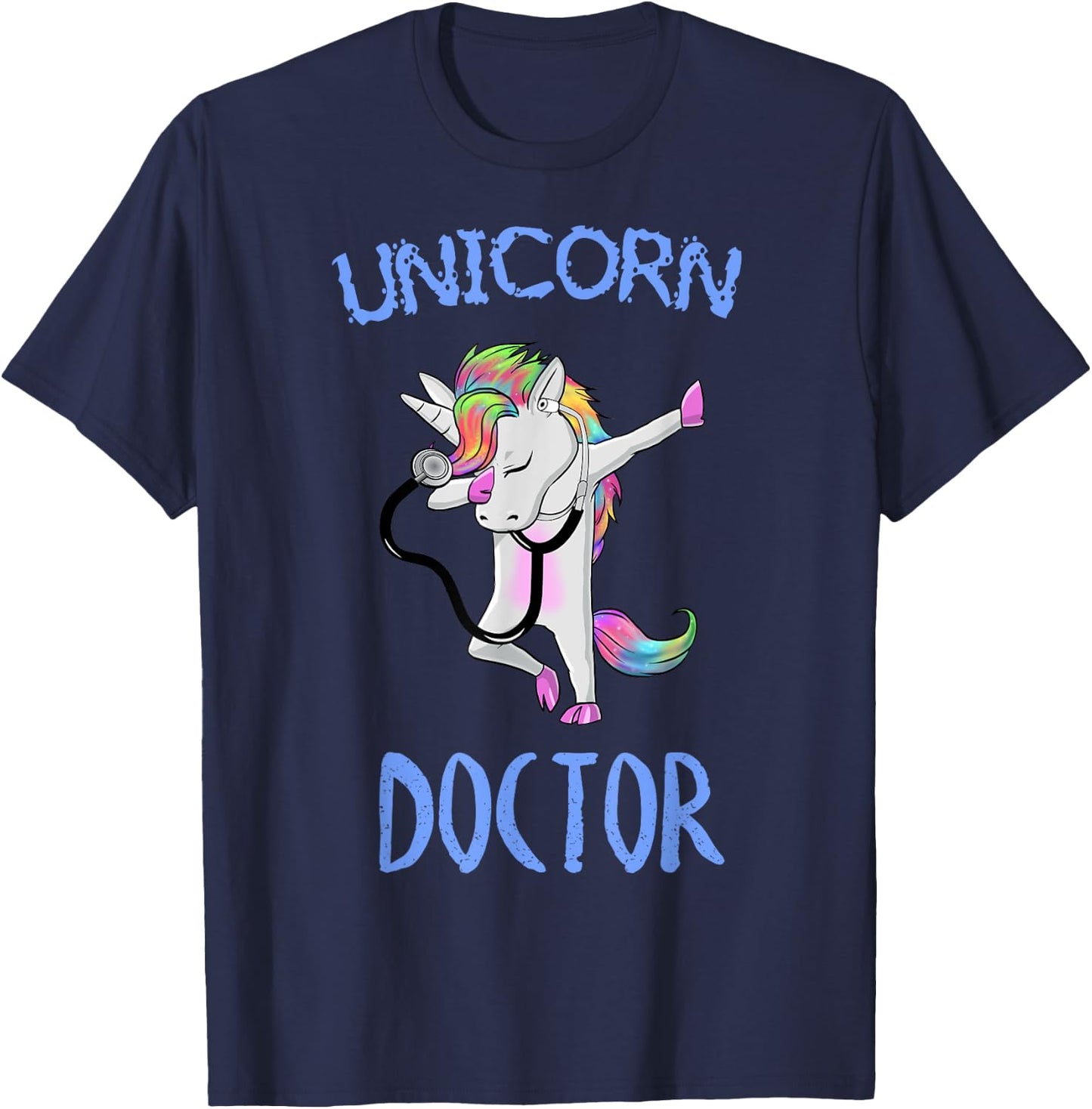 Unicorn Doctor dabbing dab dance T-Shirt - T-Shirt | Navy
