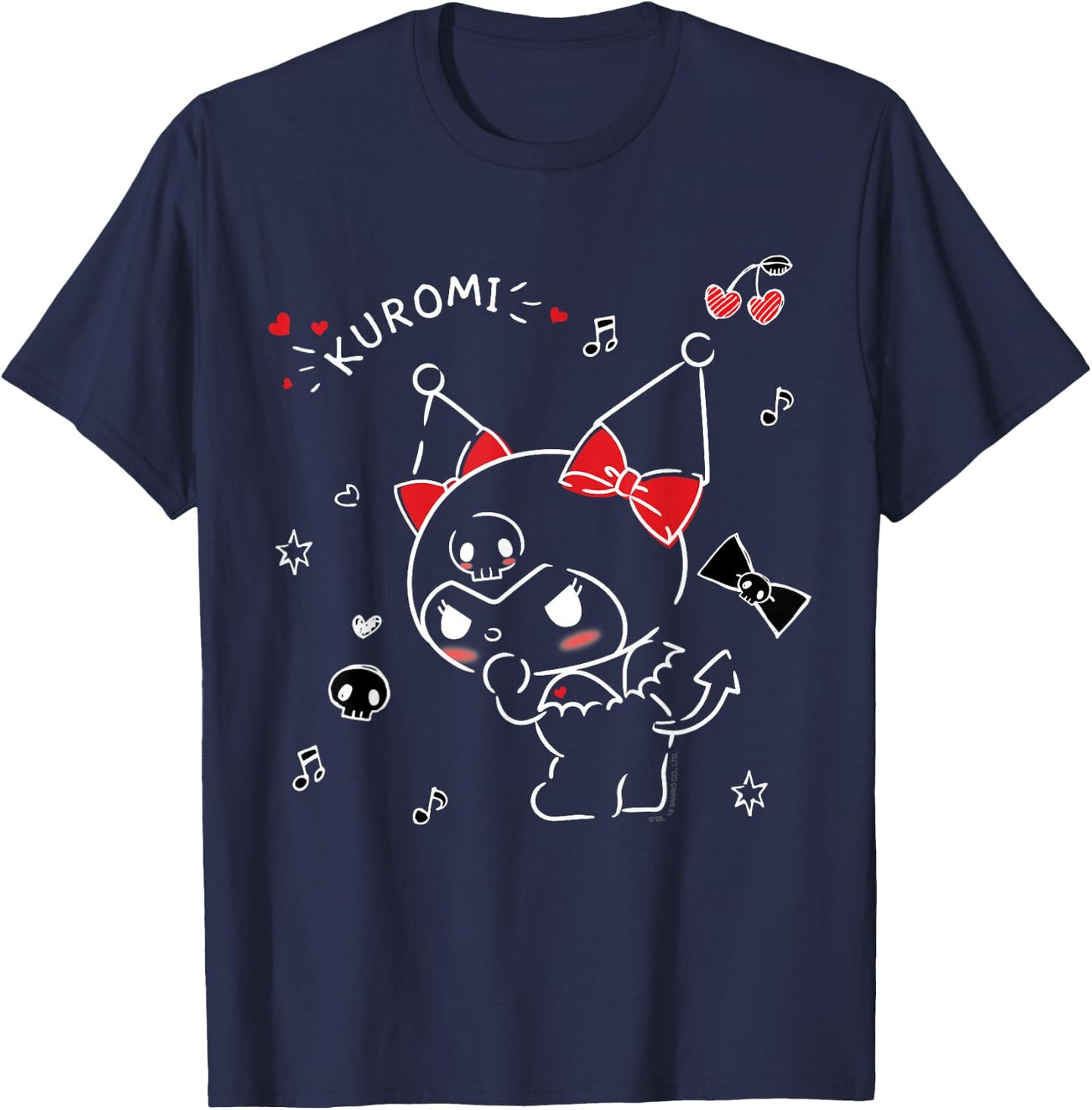 Kuromi Mischievous Shirt T-Shirt - T-Shirt | Navy