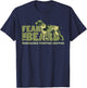 Fear the Beard - Camo Wirehaired Pointing Griffon Hunting T-Shirt - T-Shirt | Navy