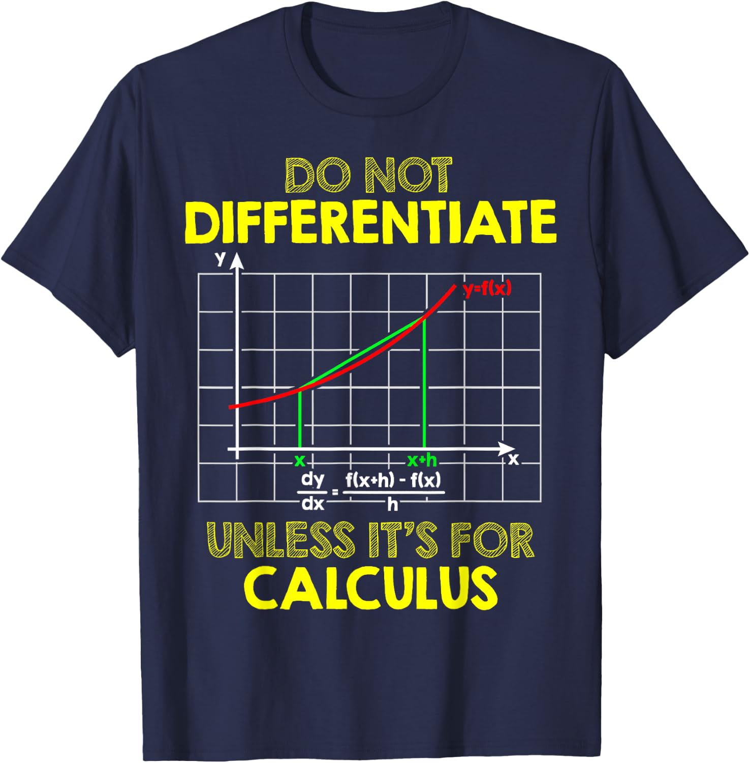 Do Not Differentiate Unless It's For Calculus Funny Math Pun T-Shirt - T-Shirt | Navy
