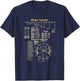 Music Theory Cheat Music Composer Musician T-Shirt - T-Shirt | Navy