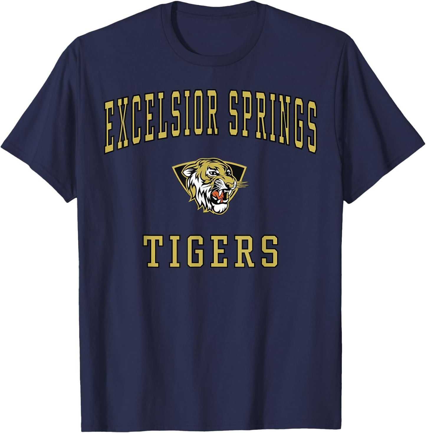 Excelsior Springs High School Tigers T-Shirt - T-Shirt | Navy