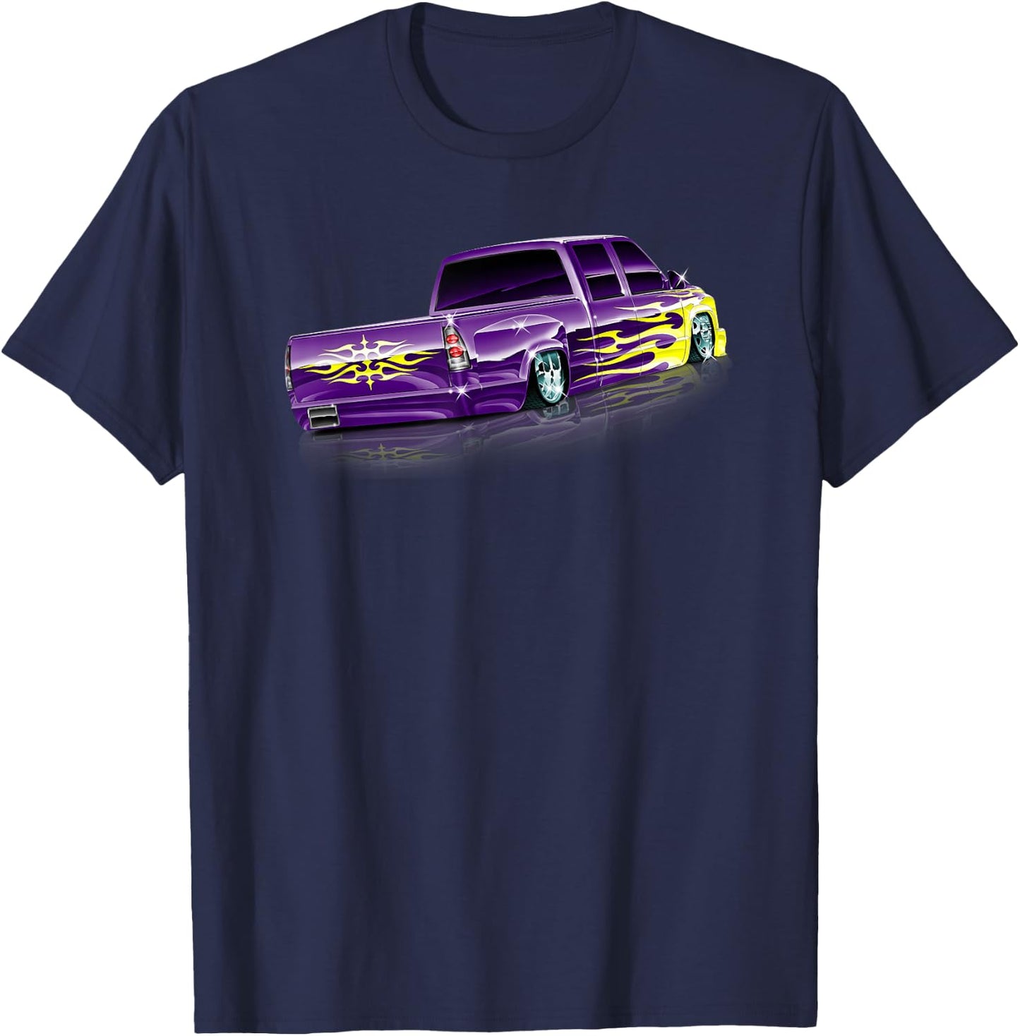 Vintage Classic Car Lowrider Truck T-Shirt - T-Shirt | Navy