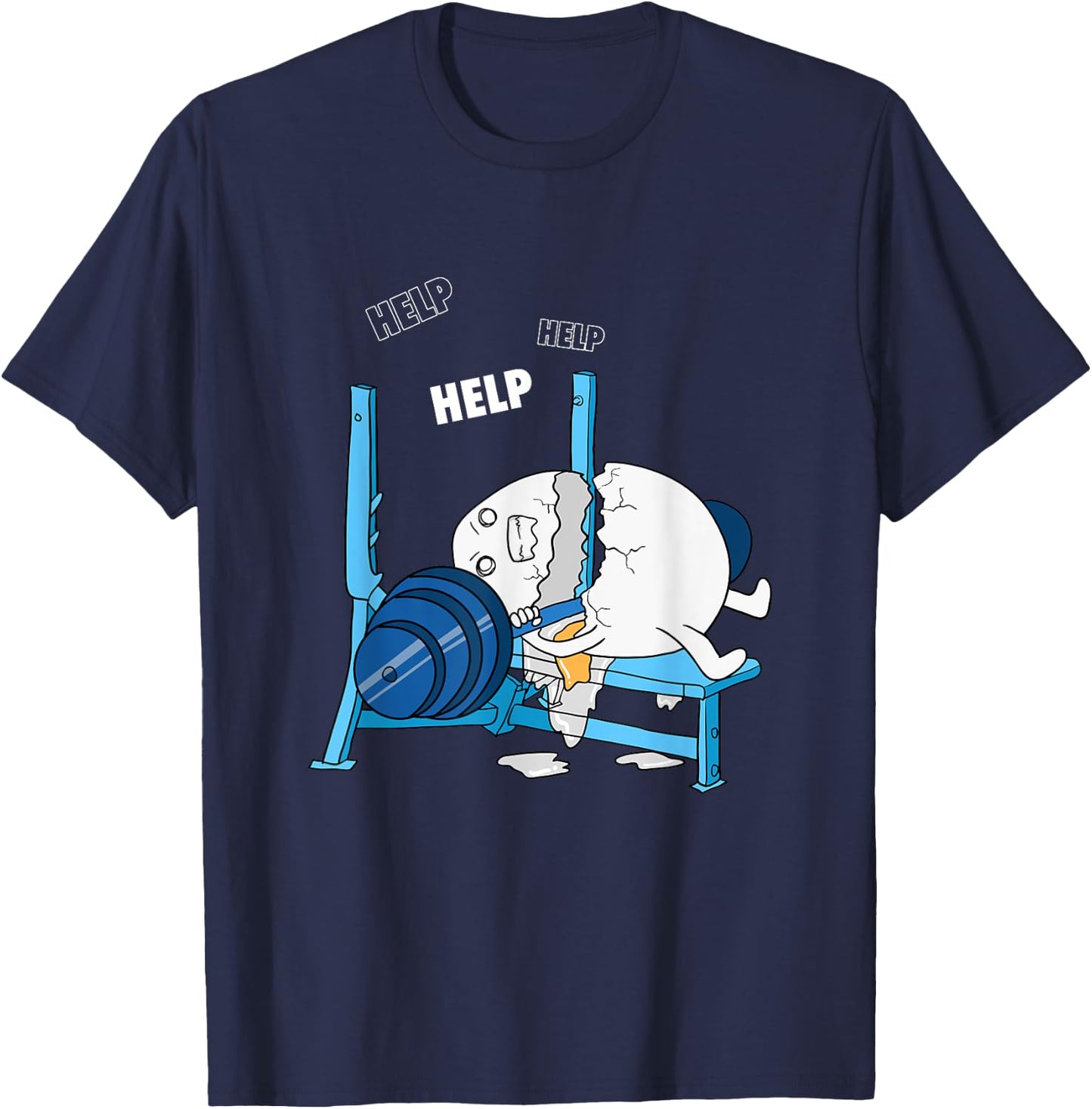 Funny Gym Powerlifting Bench Press Shirt T-Shirt - T-Shirt | Navy