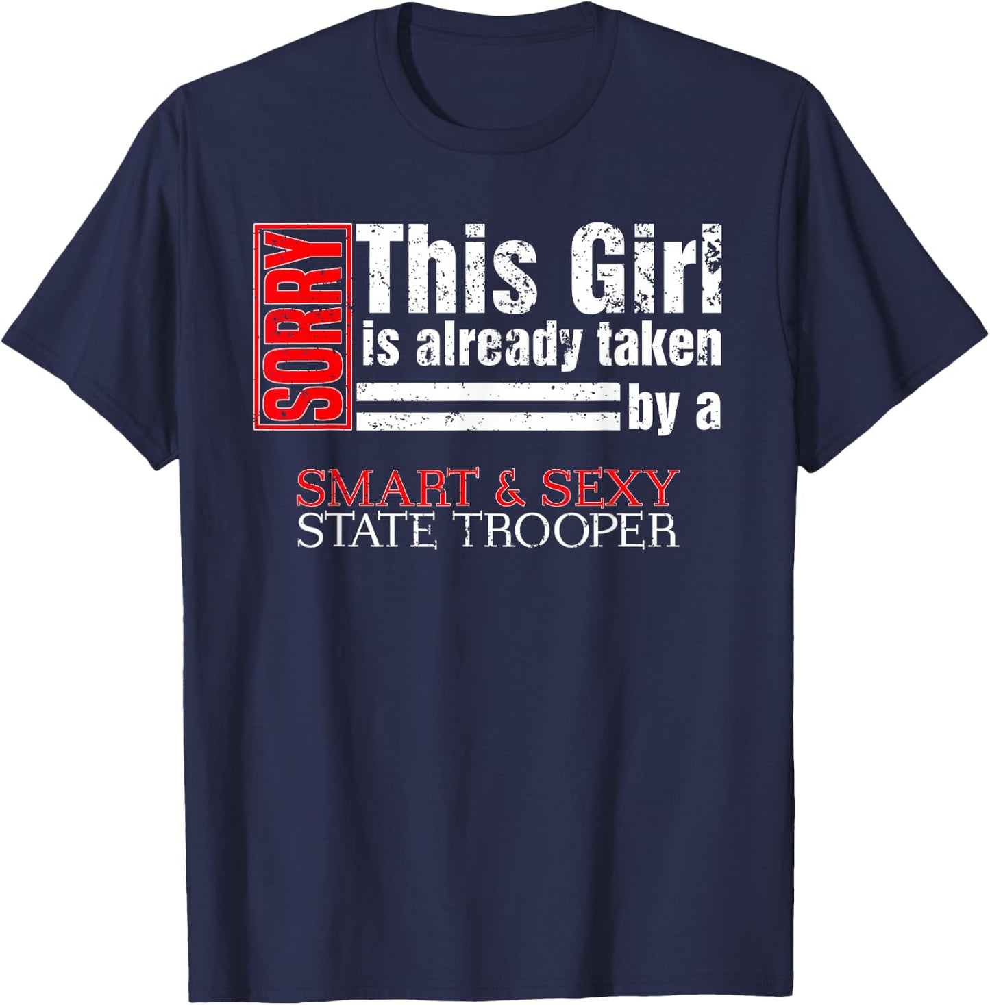 State Trooper Wife State Police Wife T-Shirt - T-Shirt | Navy