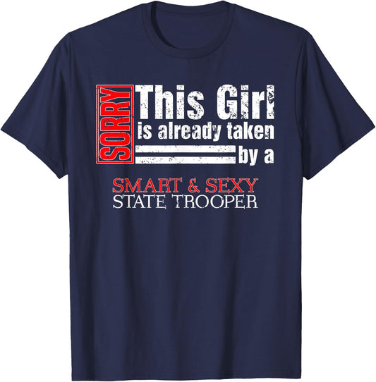 State Trooper Wife State Police Wife T-Shirt - T-Shirt | Navy