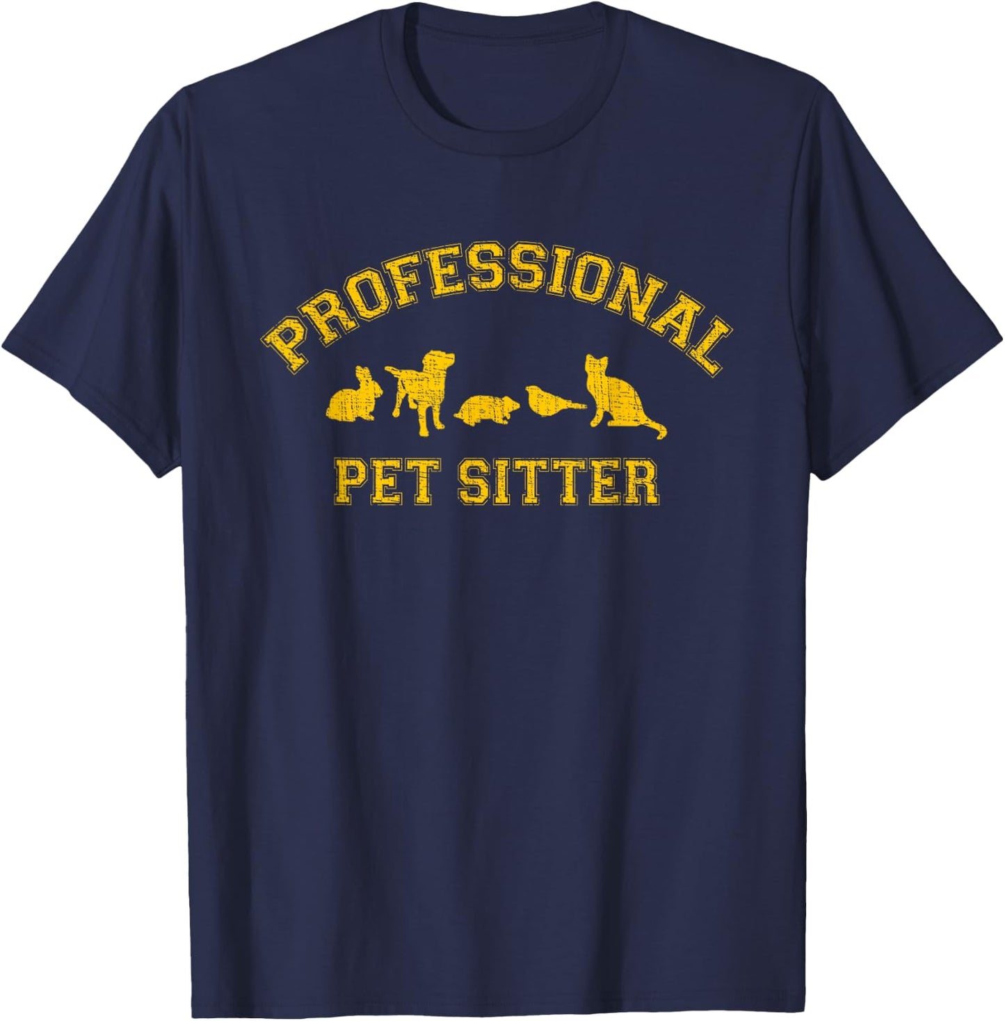 Professional Pet Sitter for Pet Sitters T-Shirt - T-Shirt | Navy