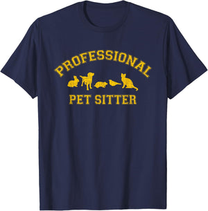 Professional Pet Sitter for Pet Sitters T-Shirt - T-Shirt | Navy