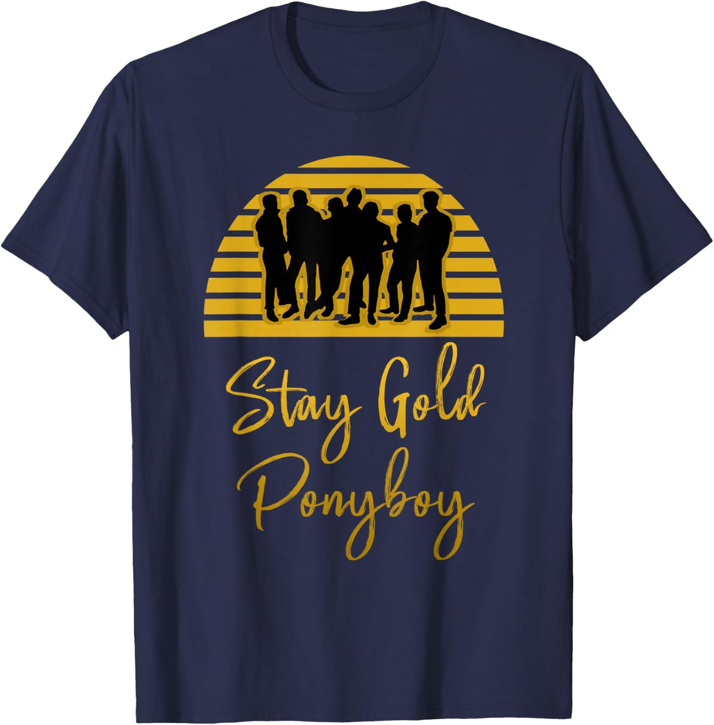 Stay Gold Ponyboy Vintage Classic 80s 70s T-Shirt - T-Shirt | Navy