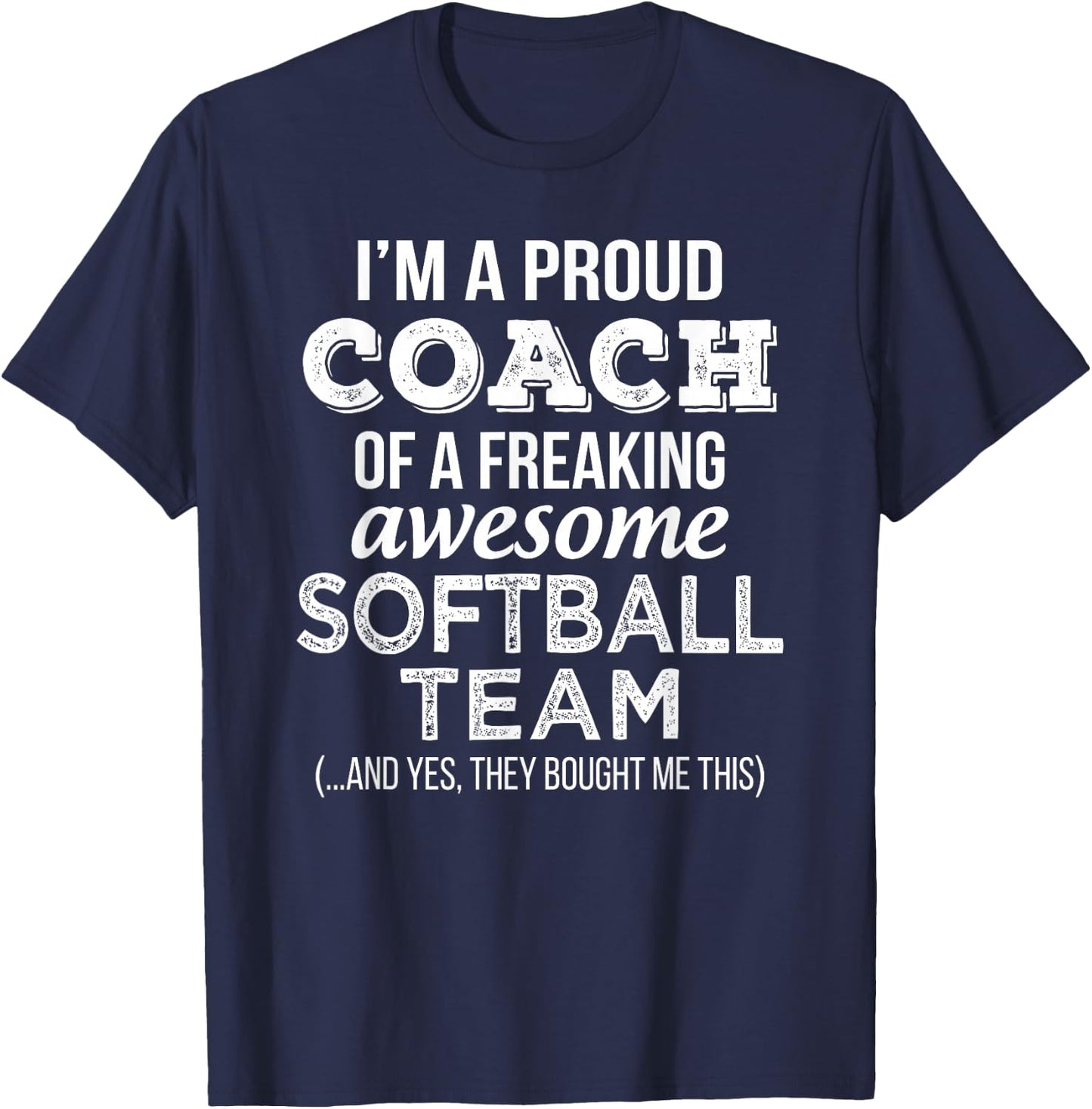 Softball Coach T Shirt Funny Thank You Appreciation Gift T-Shirt - T-Shirt | Navy
