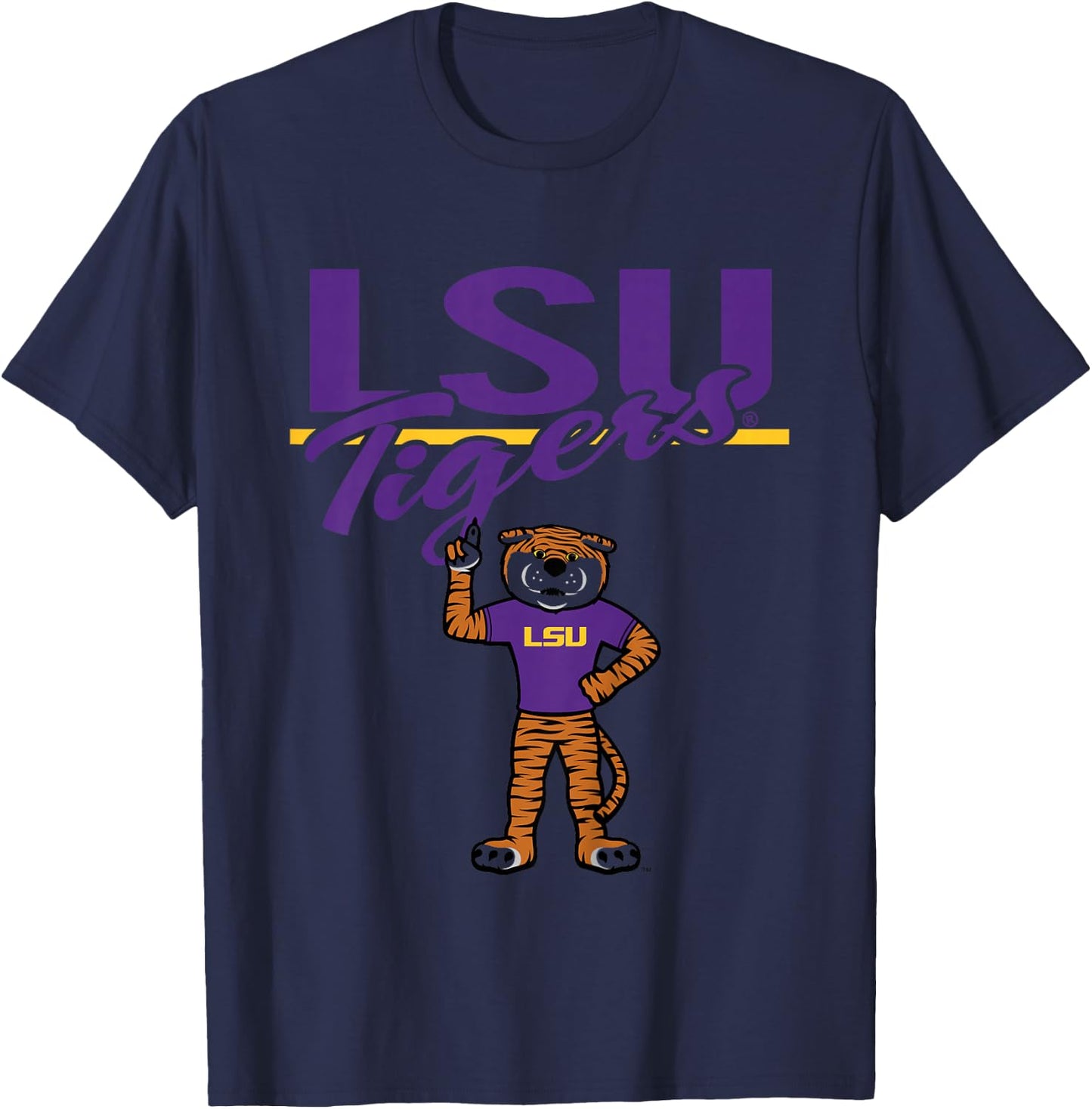 Kids LSU Tigers Kid's Mascot White Officially Licensed T-Shirt - T-Shirt | Navy