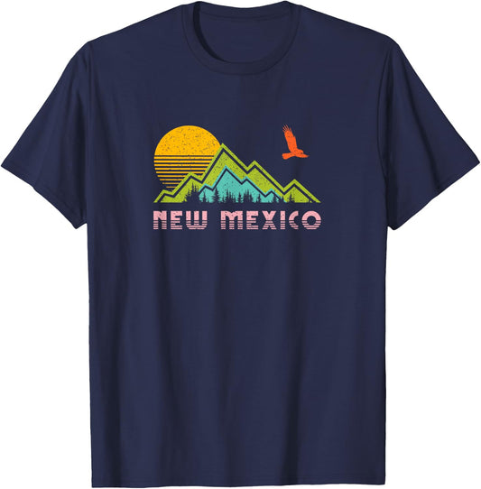 New Mexico Retro Vintage Throwback shirt and gift T-Shirt - T-Shirt | Navy