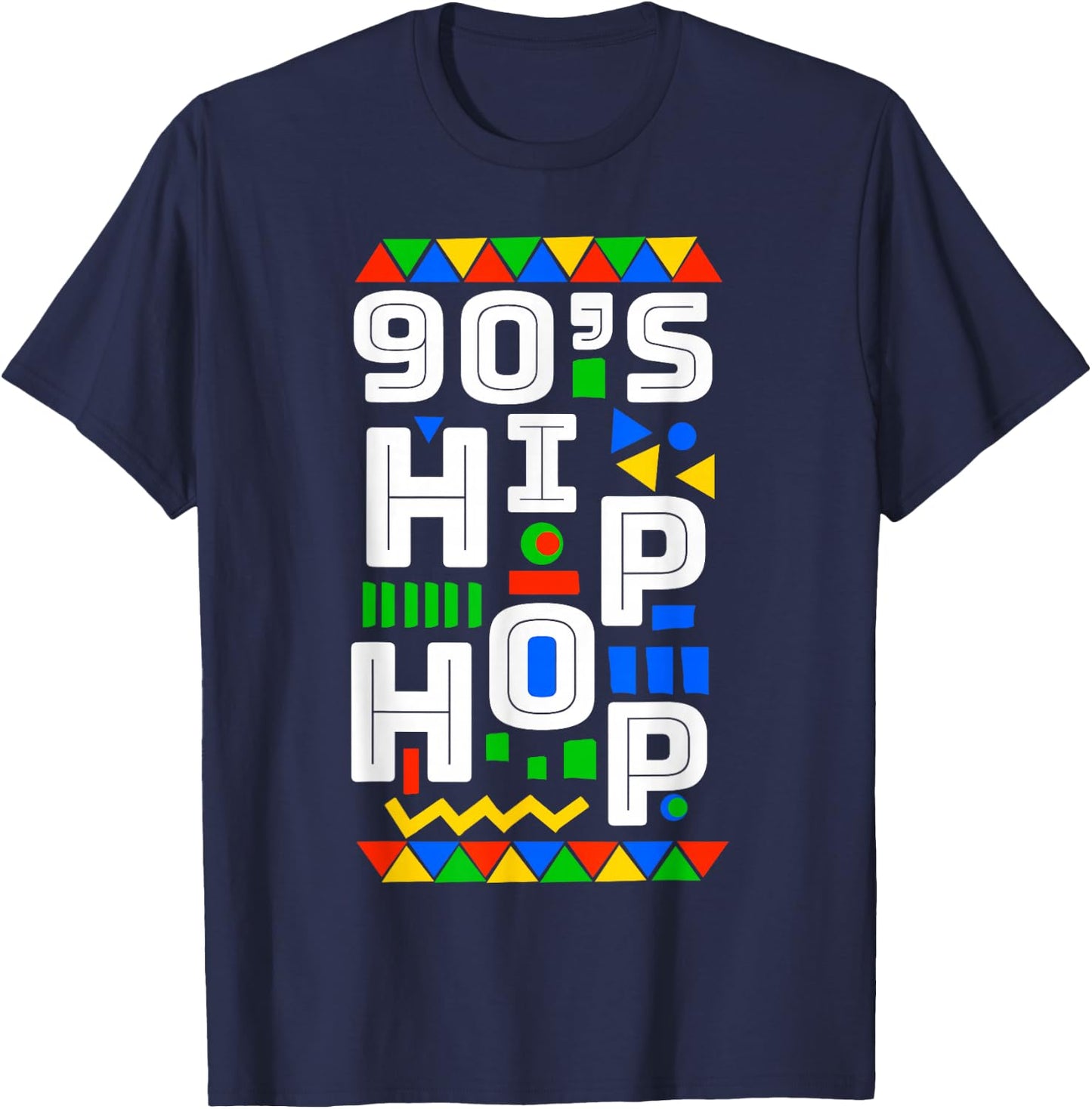 90's Hip Hop Vibes retro pattern T-Shirt - T-Shirt | Navy