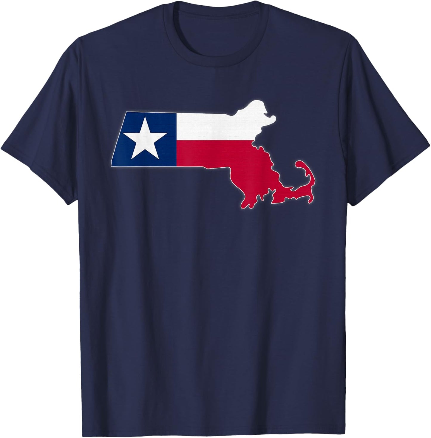 MASSACHUSETTS STATE MAP TEXAS TX Flag Roots Men Women Gift T-Shirt - T-Shirt | Navy