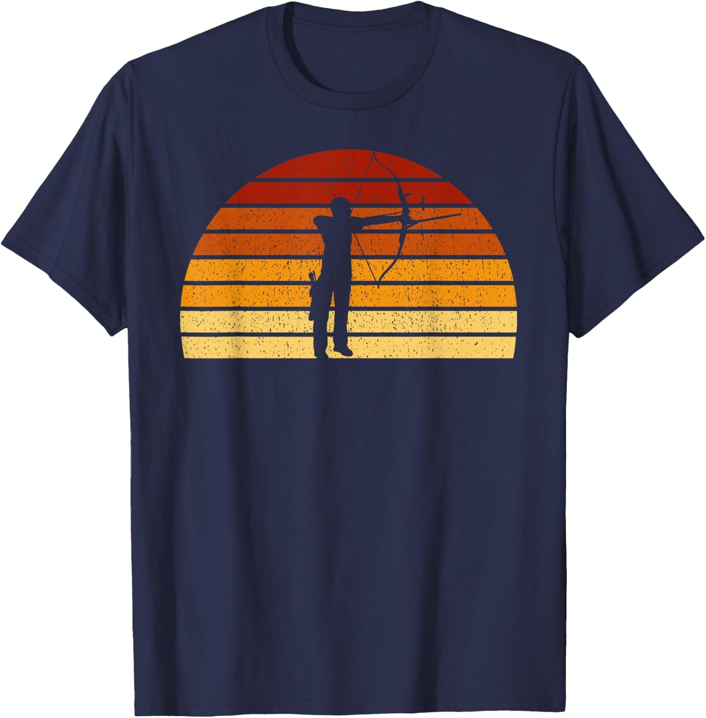 Vintage Sun Archery Gift Archers T-Shirt - T-Shirt | Navy