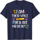 I Am Their Voice They Are My Heart Gift SPED Teachers T-Shirt - T-Shirt | Navy