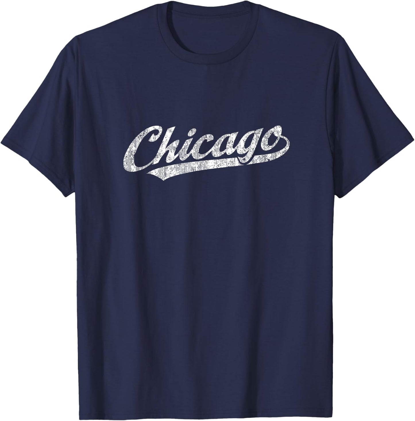 Chicago Illinois IL Vintage Sports Retro Gift T-Shirt - T-Shirt | Navy