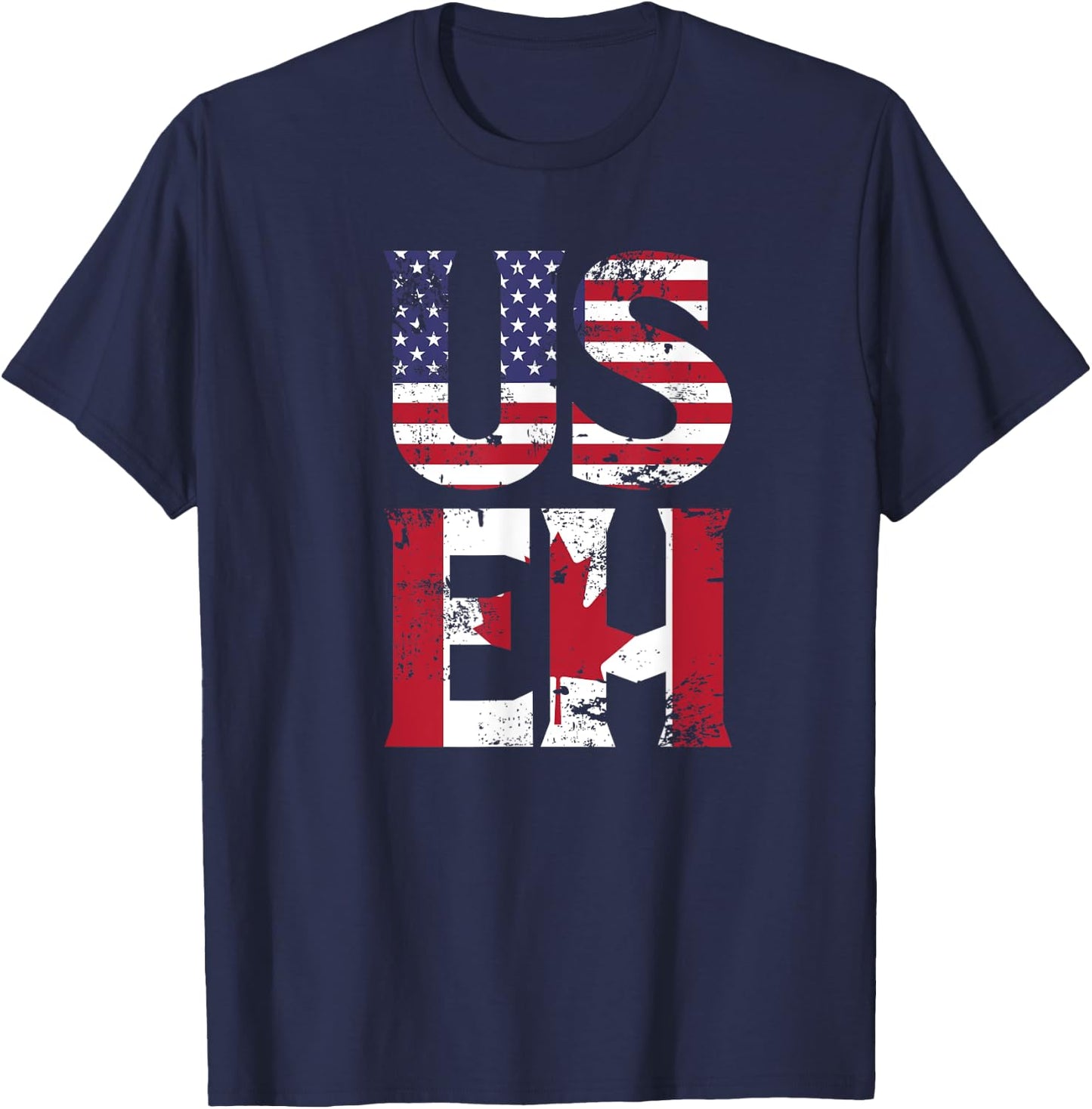 US EH American Canadian Funny Meme Quote T-Shirt - T-Shirt | Navy