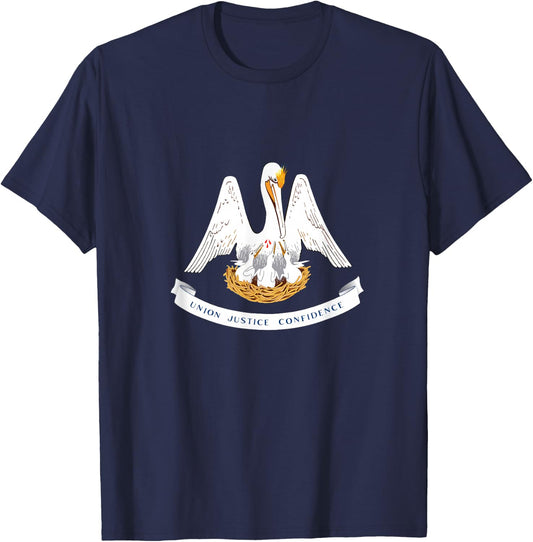 Louisiana State Flag T-Shirt - T-Shirt | Navy