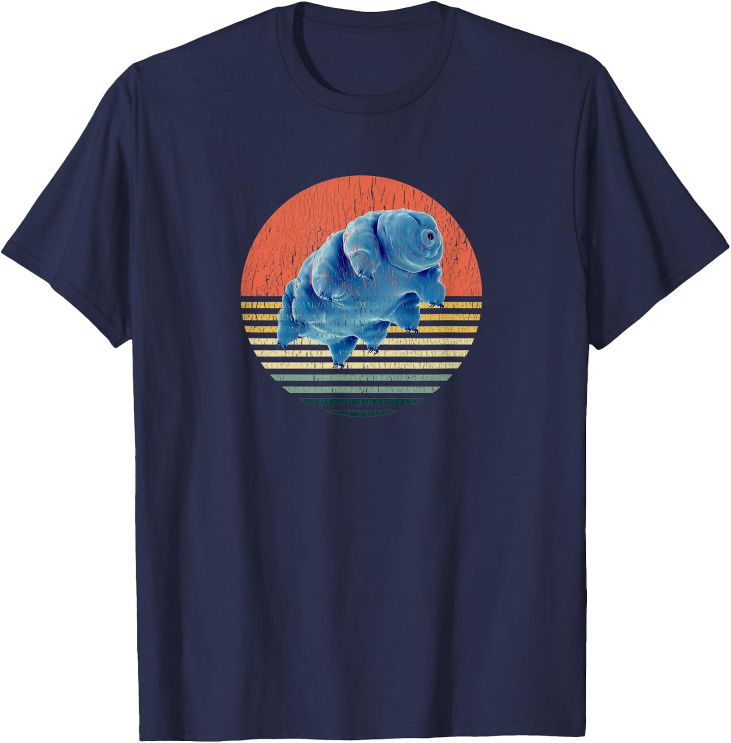 Tardigrade Vintage Retro Microbiology Gift Water Bear T-Shirt - T-Shirt | Navy