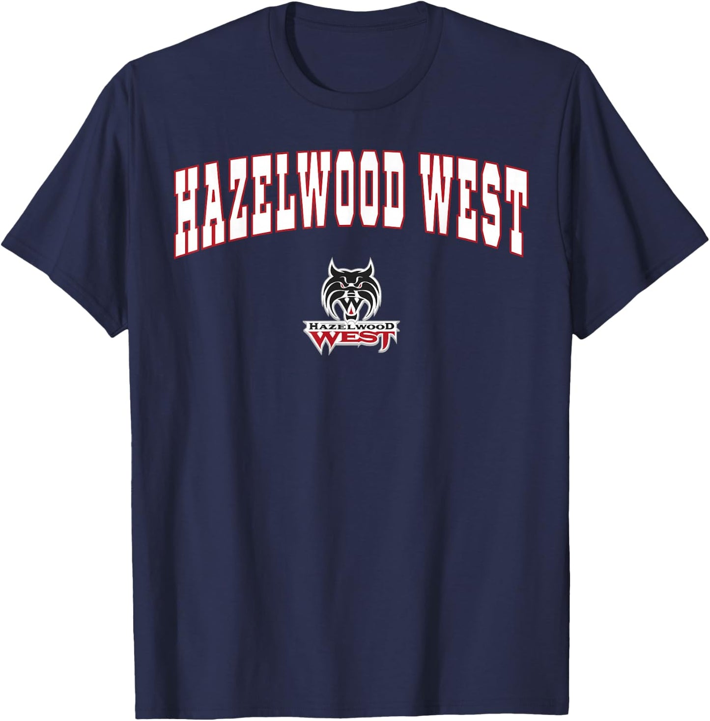 Hazelwood West High School Wildcats C2 T-Shirt - T-Shirt | Navy