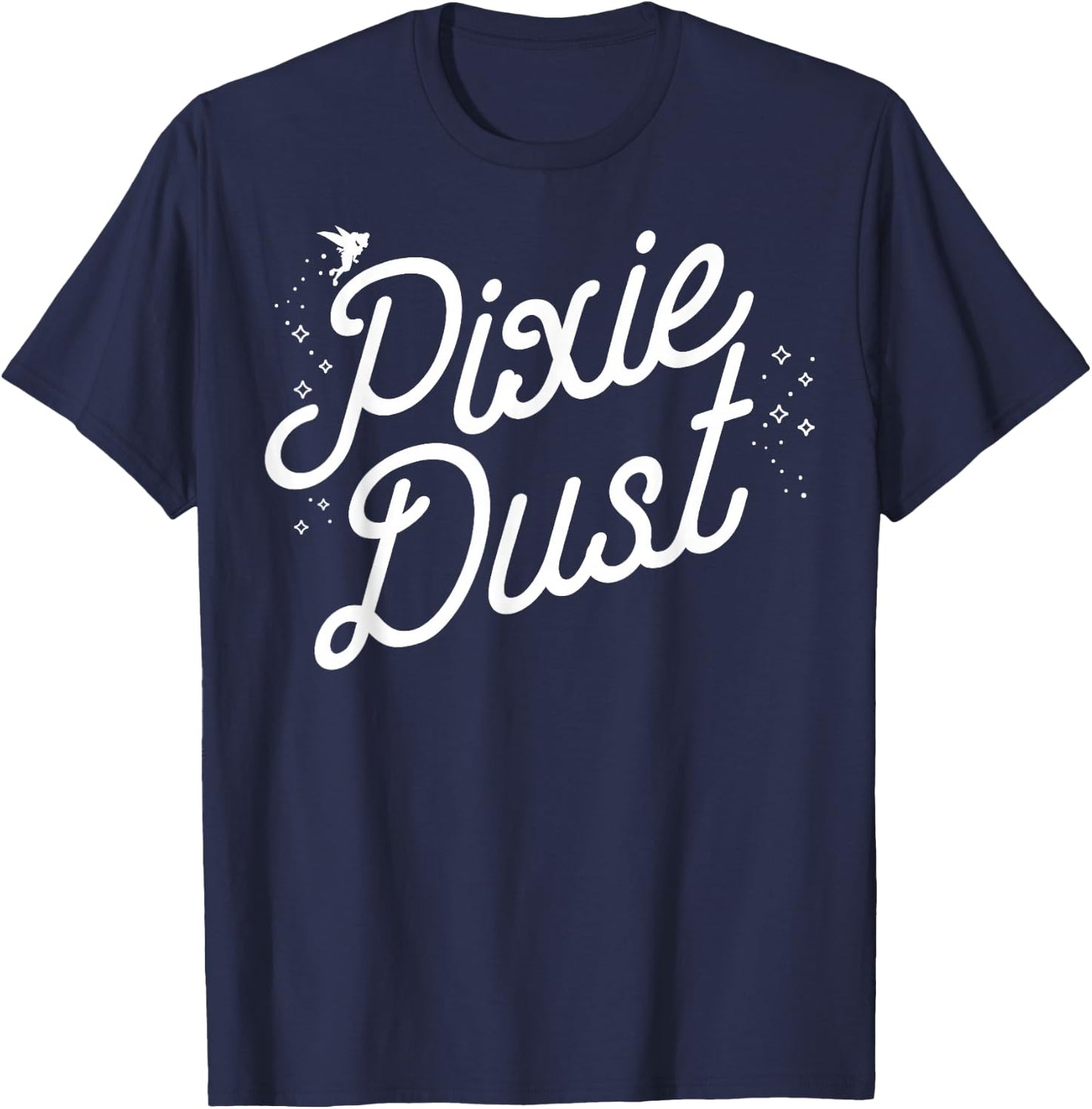 Disney Peter Pan Tinker Bell Pixie Dust Large Text Poster T-Shirt - T-Shirt | Navy