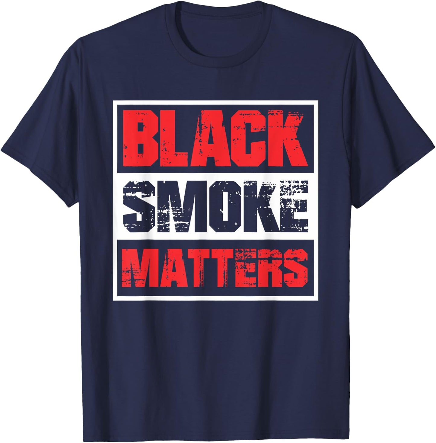 Black Smoke Matters Diesel Rolling Coal Funny T-Shirt - T-Shirt | Navy